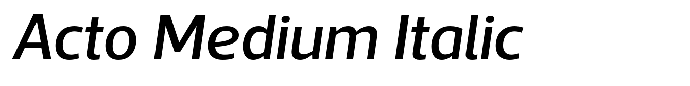 Acto Medium Italic